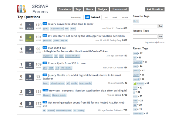 SRSWP Library API Subscriptions